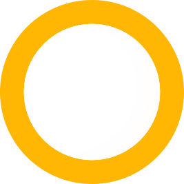 Large yellow circle outline decoration