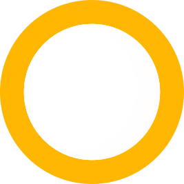 Large yellow circle outline decoration