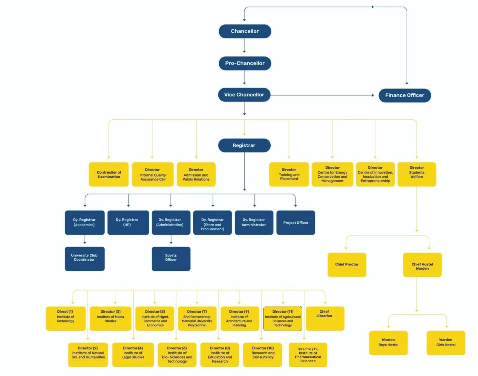 SRMU organization structure chart
