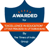 Awarded for Excellence in Education by The Times of India Group
